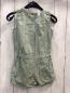 Preview: jacadi  Playsuit Gr. 98  hellgrün hellblau rosa weiße Blumen mit Gürtel