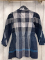 Preview: Burberry Kleid  Gr. 98  grau hellgrau hellblau weiß kariert 