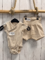 Preview: H&M 2tlg Body + Shorts Gr. 68  beige braun Streifen