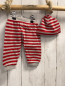 Preview: 2tlg H&M Leggings + Mütze Gr. 68  rot grau gestreift
