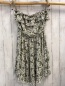 Preview: Simplee Kleid  Gr. 158/164  kiwi weiße Blumen Rüschenkragen Offshoulder