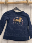 Preview:   Pullover  Gr. 116  blau weiße Punke Pferd Blumen 