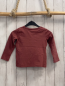 Preview: Vertbaudet  Langarmshirt  Gr. 104  rostrot goldene Glitzerschrift blumen