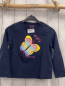 Preview: review  Langarmshirt  Gr. 116  blau bunter Schmetterling pink Glitzerschrift 
