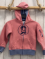Preview: Trollkids  Sweatjacke  Gr. 104  rosa Kapuze hellblauer Bund + Reißverschlüsse 