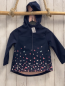 Preview:   Softshelljacke  Gr. 104  blau bunte Schmetterlinge rosa Fleecefutter Kapuze 