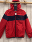 Preview:   Jacke  Gr. 140  rot blaue Streifen + Bund 