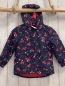 Preview:   Jacke  Gr. 104  blau Kirschen weiße Punkte rotes Fleecefutter 