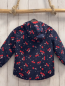 Preview:   Jacke  Gr. 104  blau Kirschen weiße Punkte rotes Fleecefutter 