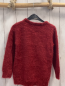 Preview: Famy  Pullover  Gr. 116  rot Strick flusig Rentier mit goldenem Pailettengeweih 