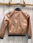 Preview: Levv Girl  Regenjacke  Gr. 128  bronze grau weißer Streifenbund 