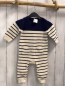 Preview: GAP Overall Gr. 74   blau + creme blaue Streife Rippen Strick