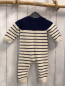 Preview: GAP Overall Gr. 74   blau + creme blaue Streife Rippen Strick