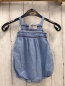 Preview: H&M  Playsuit  Gr. 74  hellblau Jeans bunte Ziernähte 