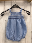 Preview: H&M  Playsuit  Gr. 74  hellblau Jeans bunte Ziernähte 