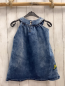 Preview: Monnalisa  Kleid  Gr. 110  blau jeans bunte Aufnäher