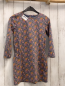 Preview:  Kleid Gr. 122  blau senf rosa Blumen