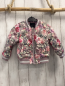 Preview: Name it  Jacke  Gr. 98  grau bunte Blumen silber Glitzerstreifen 