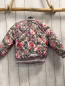 Preview: Name it  Jacke  Gr. 98  grau bunte Blumen silber Glitzerstreifen 