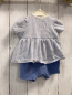 Preview: Bellybutton  Playsuit  Gr. 62  weiß hellblau gestreift + hellblau 