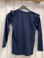 Preview:   Langarmshirt Gr. 128  blau Rüschen an den Schultern kleine Bilder 