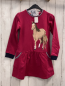 Preview: neu Salt & Pepper  Kleid  Gr. 128  rot bunter Streifenbund Stute mit Fohlen 