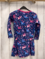 Preview: Hatley  Kleid  Gr. 104  blau bunte Einhörner + Blätter pink Bund 