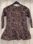 Preview:  Kleid  Gr. 110  rosa Rippen  schwarz braun leoprint 