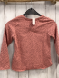 Preview: H&M Langarmshirt Gr. 122  beerenton schwarze Punkte Plüschschrift