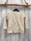 Preview: Zara  Langarmshirt  Gr. 110  creme Blume mit golden Glitzer Rüschen