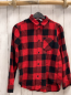 Preview: H&M Hemd Gr. 134  rot schwarz kariert