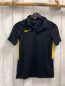 Preview: Nike  Sportrshirt  Gr. 128  schwarz gelber Seitenstreifen mit Lochmuster Kragen 