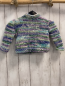 Preview:   Strickjacke  Gr. 80  hellgrün weiß lila blau hellblau weiß meliert selbst gestrickt 