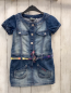 Preview: Tom Tailor  Kleid  Gr. 116  blau Jeans mit kariertem Gürtel 