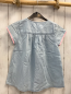 Preview: Vertbaudet Sommerbluse Gr. 128  hellblau Stickerei