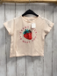 Preview: Mango T-Shirt  Gr. 116  creme Pailettenerdbeere Schrift 