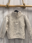 Preview: Okaidi Pullover Gr. 110  weiß meliert Reißverschluss Strick