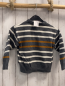 Preview: Okaidi Pullover Gr. 110  grau weiß ocker gestreift Strick