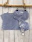 Preview: 3tlg Mayoral Sommerhemd + Shorts + Kappe Gr. 62  blau weiß gestreift
