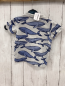 Preview: H&M T-Shirt Gr. 74  grau blaue Wale