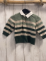 Preview: Mayoral Pullover Gr. 80  grün beige Streifen weißer Kragen Strick