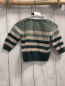 Preview: Mayoral Pullover Gr. 80  grün beige Streifen weißer Kragen Strick