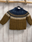 Preview: Zara  Pullover  Gr. 86  blau sand weiß Strick Zöpfe 