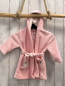 Preview:   Bademantel Gr. 80  rosa Plüsch Kapuze mit Ohren Bären 