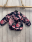 Preview: Esprit  Jacke  Gr. 74  blau rosa rote Blumen Kapuze orange Reißverschluss 