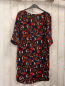 Preview: Mango  Kleid  Gr. M schwarz rot braun weißes Muster 