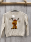 Preview:   Pullover  Gr. 116  creme Strick Hirsch Kristall mit Glitzer 