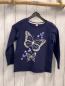 Preview:  Langarmshirt Gr. 122  blau silber Schmetterling
