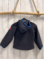 Preview: Trollkids fleecejacke Gr. 104  grau blauer Reißverschluss