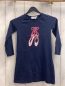 Preview: Happy Girls  Kleid  Gr. 122  blau rosa Ballettschuhe mit roten Bändern 